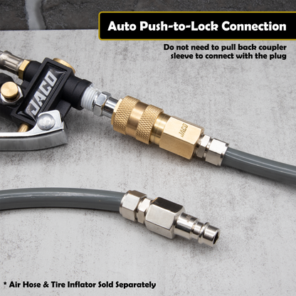 Hi-Flo Quick Connect Air Fittings | Plug & Coupler Kit - 1/4" NPT (Set of 12) - Tampa Home & Garden Store