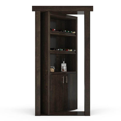 Hidden Door Wine Rack | Flush Mount Knotty Alder - Tampa Home & Garden Store