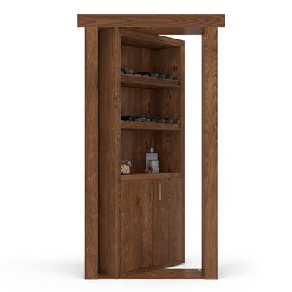 Hidden Door Wine Rack | Flush Mount Knotty Alder - Tampa Home & Garden Store