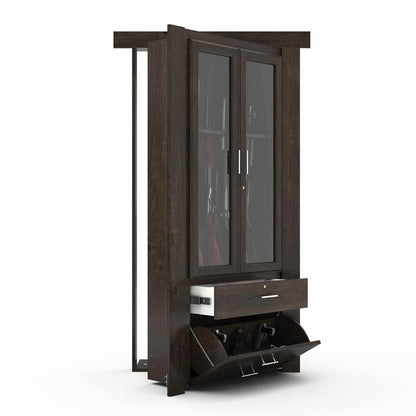 Hidden Flush Mount Knotty Alder Gun Cabinet Door - Tampa Home & Garden Store