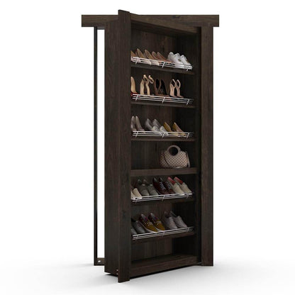 Hidden Flush Mount Knotty Alder Shoe Rack Door - Tampa Home & Garden Store