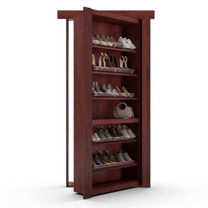 Hidden Flush Mount Knotty Alder Shoe Rack Door - Tampa Home & Garden Store
