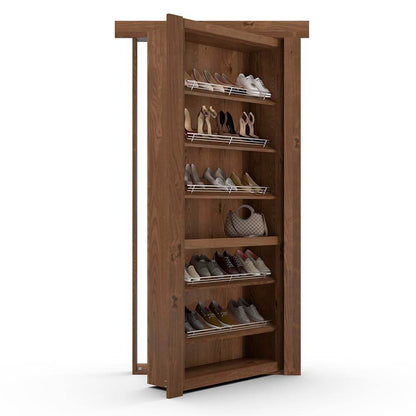 Hidden Flush Mount Knotty Alder Shoe Rack Door - Tampa Home & Garden Store