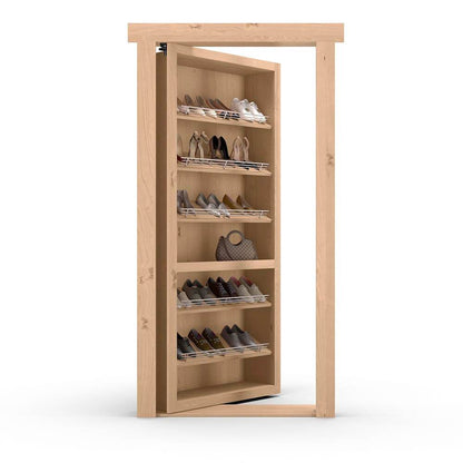 Hidden Flush Mount Knotty Alder Shoe Rack Door - Tampa Home & Garden Store