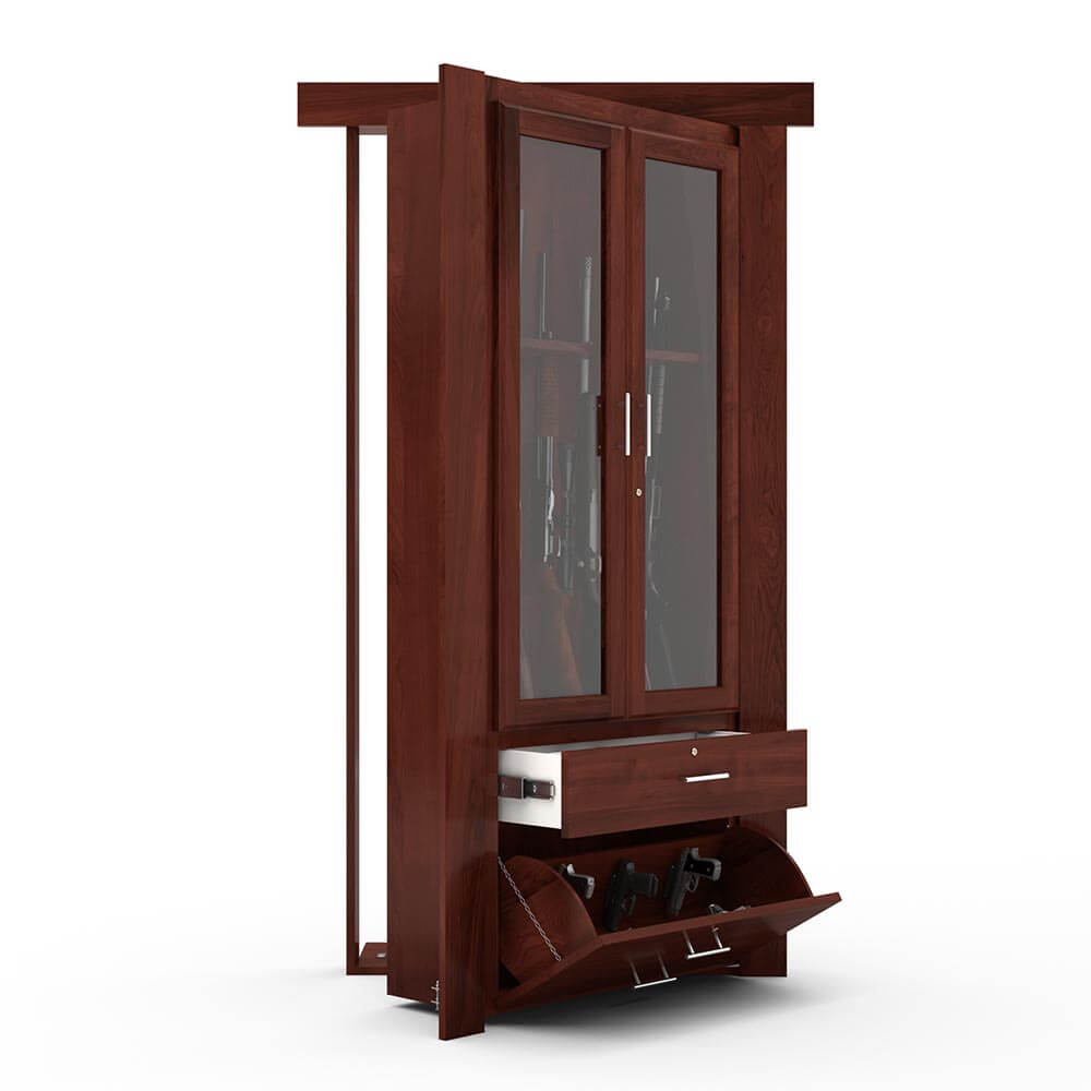 Hidden Flush Mount Maple Gun Cabinet Door - Tampa Home & Garden Store