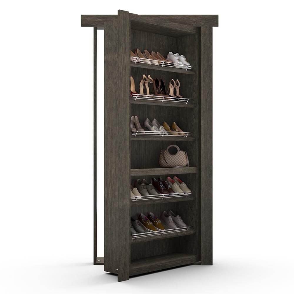 Hidden Flush Mount Maple Shoe Rack Door - Tampa Home & Garden Store