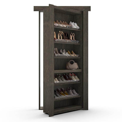 Hidden Flush Mount Maple Shoe Rack Door - Tampa Home & Garden Store