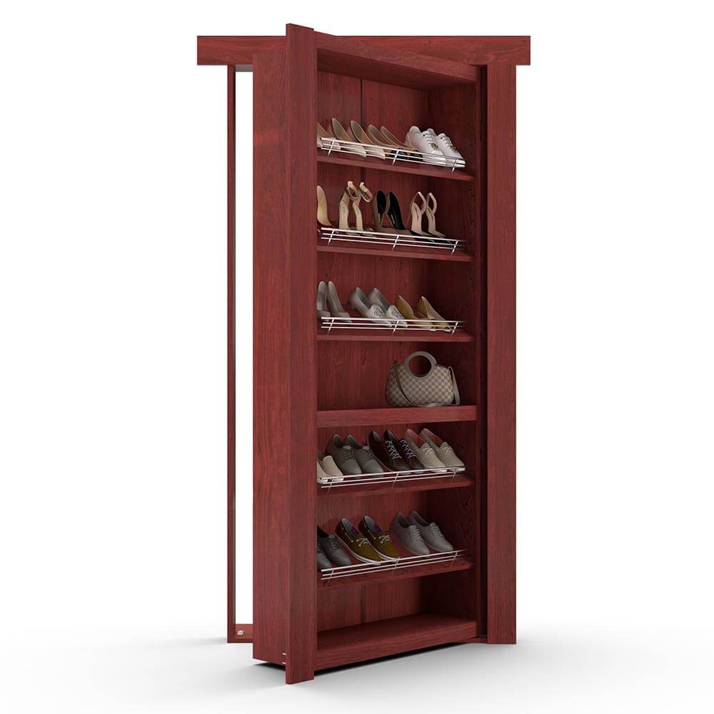 Hidden Flush Mount Maple Shoe Rack Door - Tampa Home & Garden Store