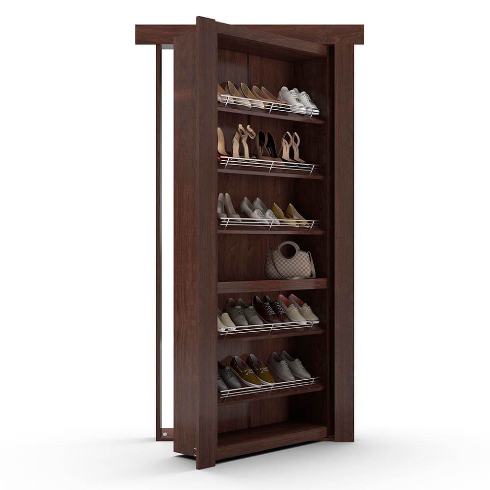Hidden Flush Mount Maple Shoe Rack Door - Tampa Home & Garden Store