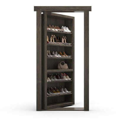 Hidden Flush Mount Maple Shoe Rack Door - Tampa Home & Garden Store