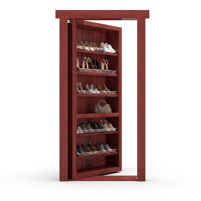 Hidden Flush Mount Maple Shoe Rack Door - Tampa Home & Garden Store