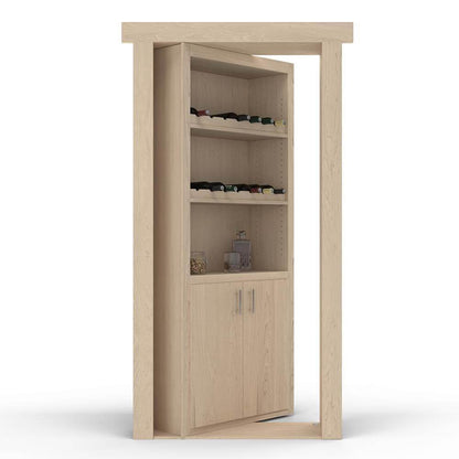 Hidden Flush Mount Maple Wine Rack Door - Tampa Home & Garden Store