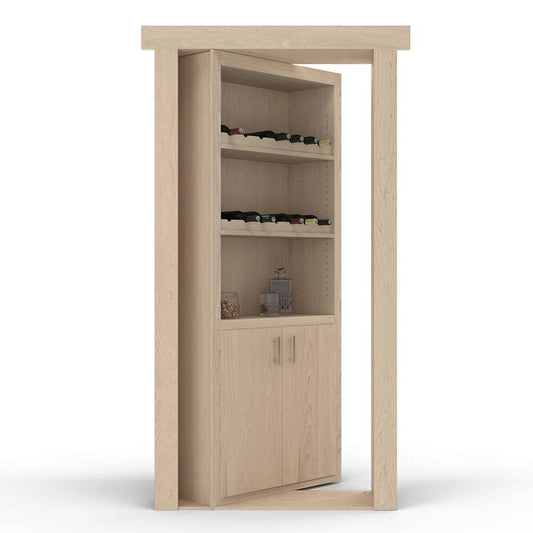 Hidden Flush Mount Maple Wine Rack Door - Tampa Home & Garden Store