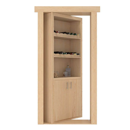 Hidden Flush Mount Maple Wine Rack Door - Tampa Home & Garden Store