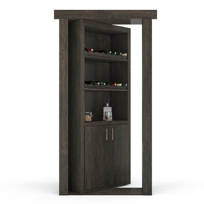 Hidden Flush Mount Maple Wine Rack Door - Tampa Home & Garden Store