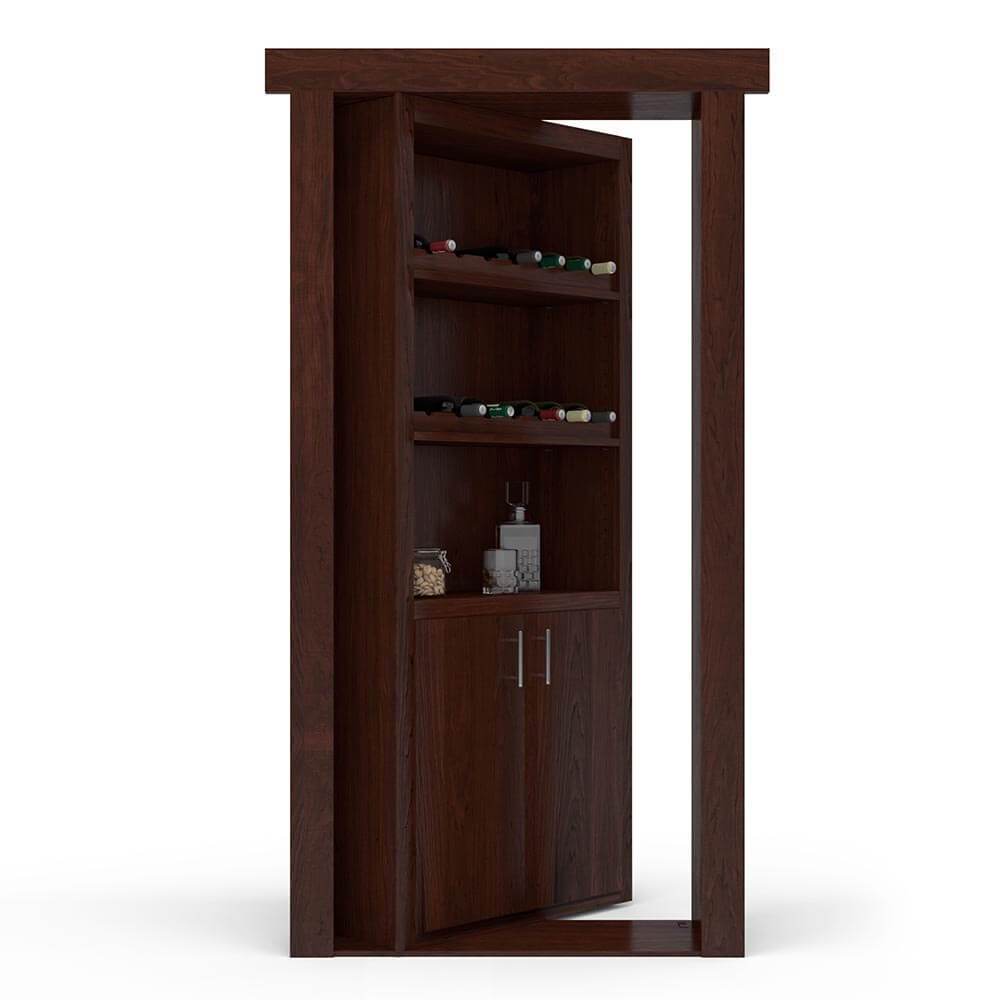 Hidden Flush Mount Maple Wine Rack Door - Tampa Home & Garden Store