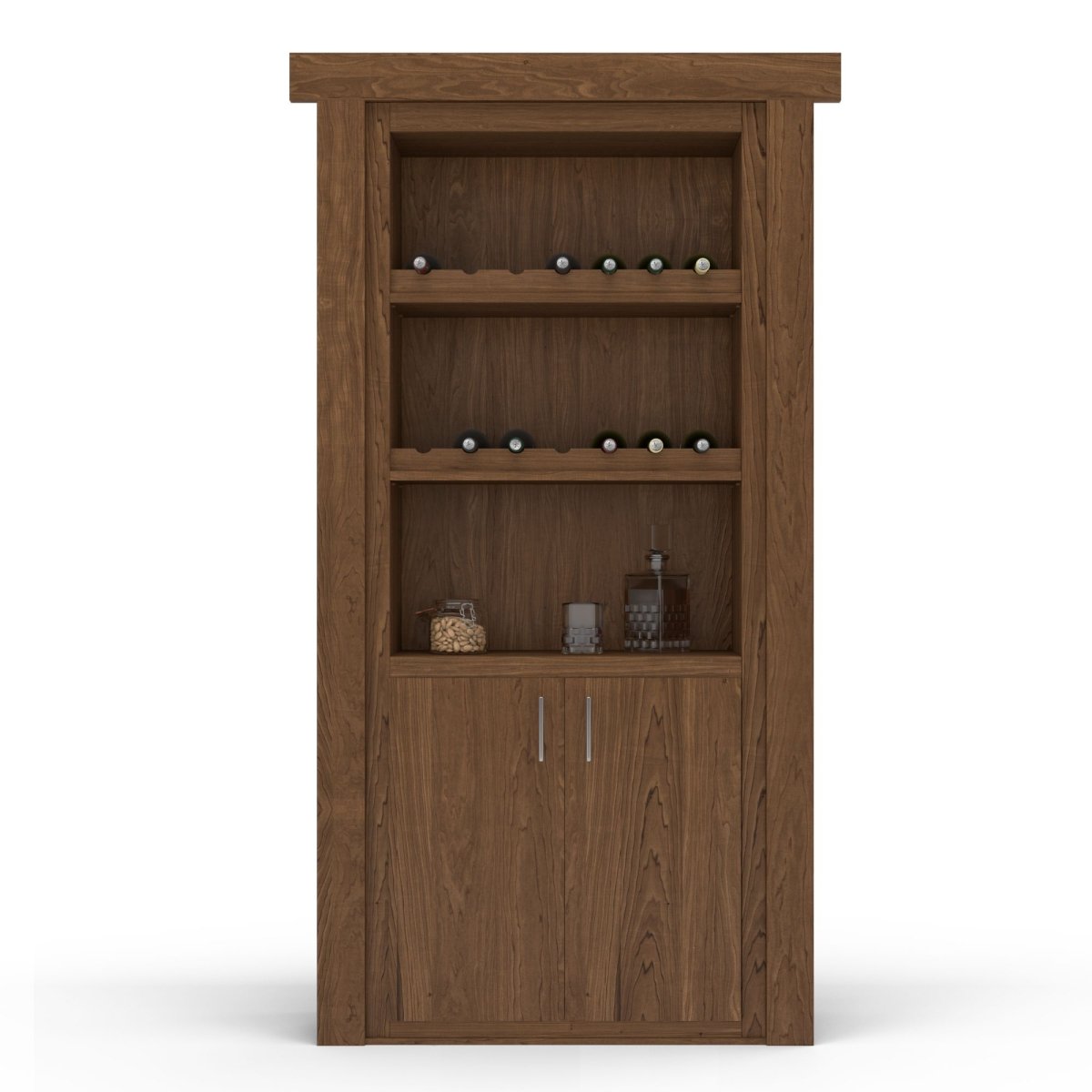 Hidden Flush Mount Maple Wine Rack Door - Tampa Home & Garden Store