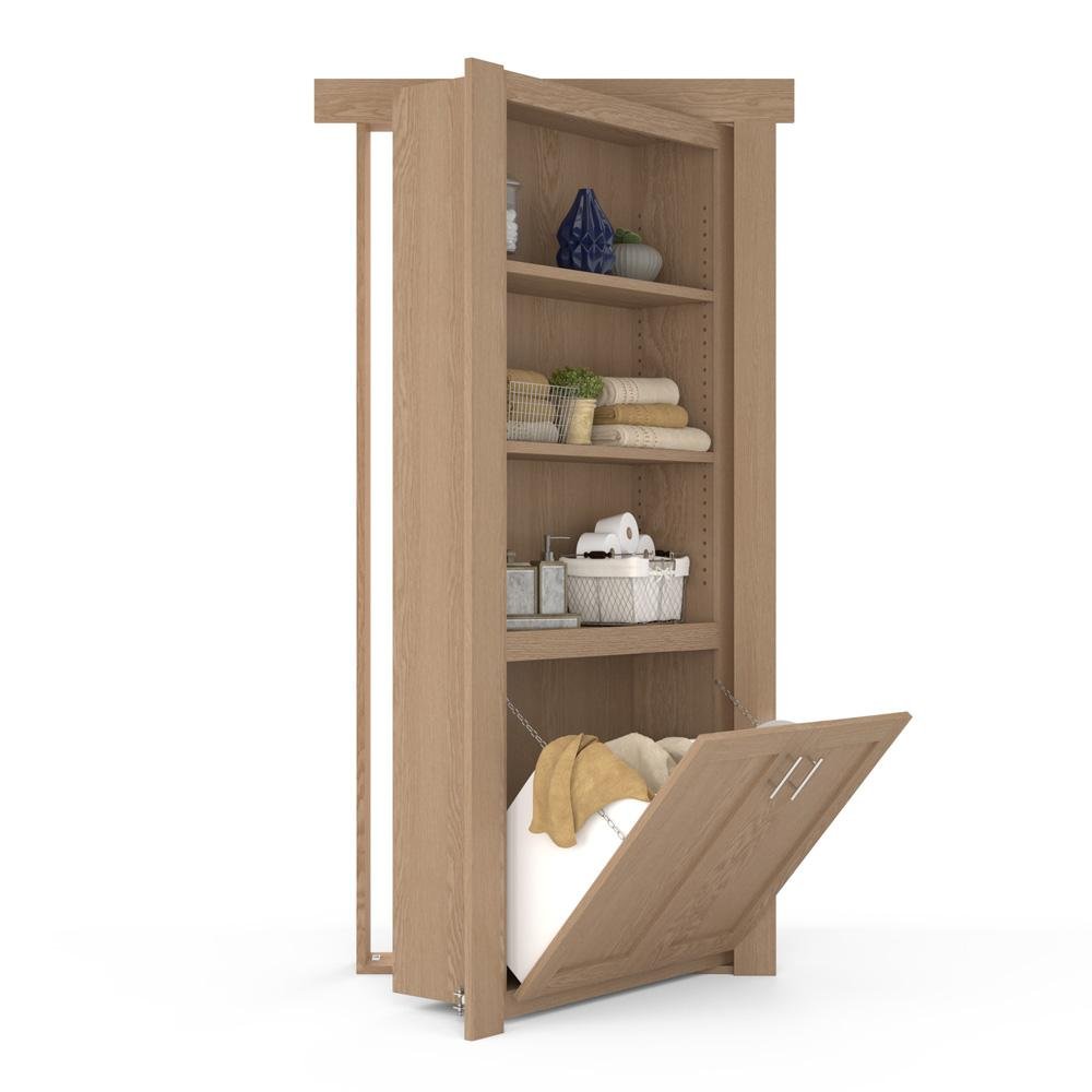 Hidden Flush Mount Oak Hamper Door - Tampa Home & Garden Store