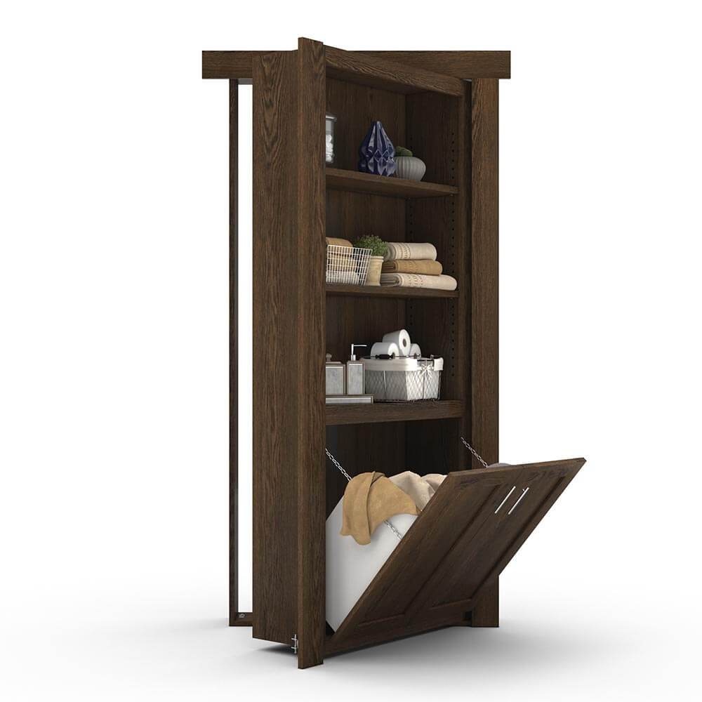 Hidden Flush Mount Oak Hamper Door - Tampa Home & Garden Store