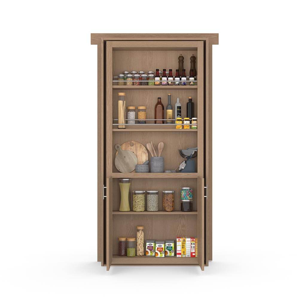 Hidden Flush Mount Oak Pantry Door - Tampa Home & Garden Store