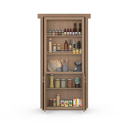 Hidden Flush Mount Oak Pantry Door - Tampa Home & Garden Store