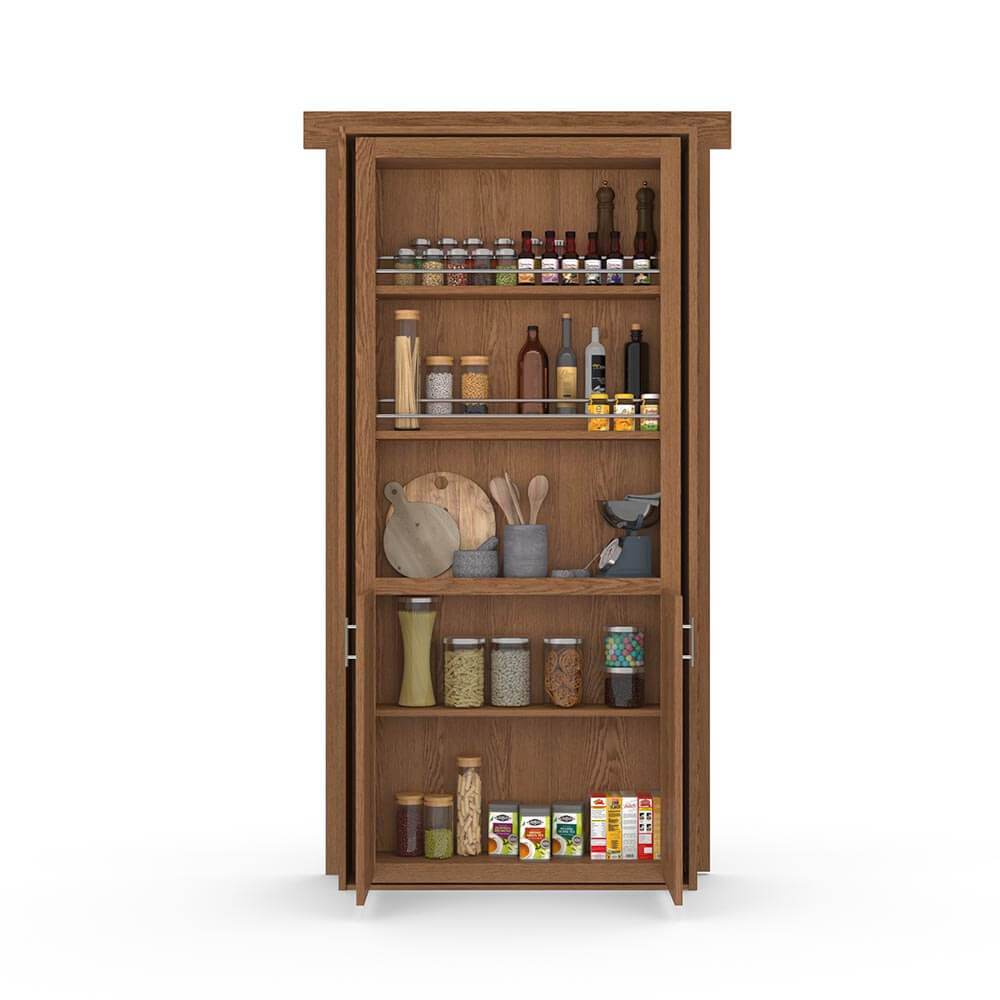 Hidden Flush Mount Oak Pantry Door - Tampa Home & Garden Store