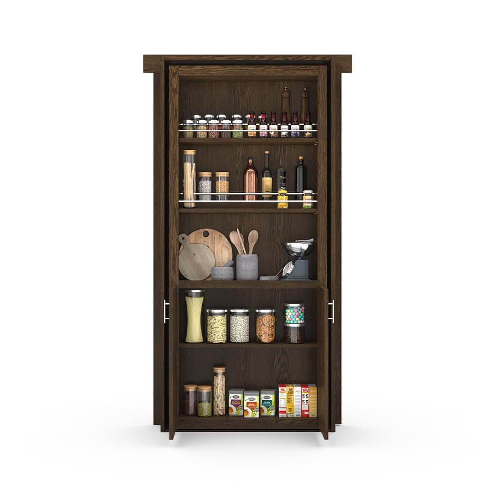 Hidden Flush Mount Oak Pantry Door - Tampa Home & Garden Store