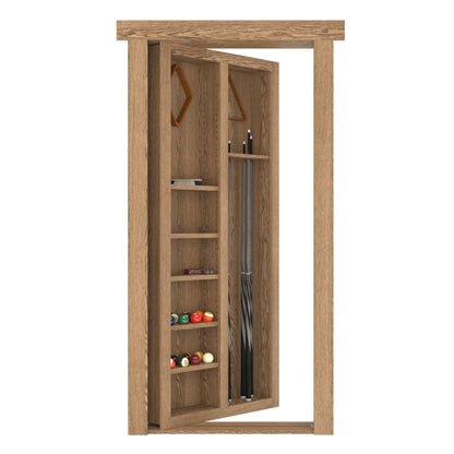 Hidden Flush Mount Oak Pool Cue Door - Tampa Home & Garden Store