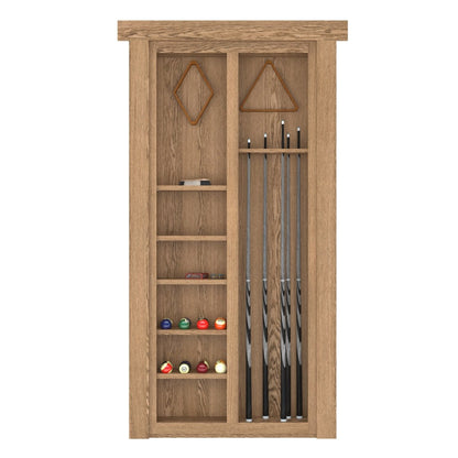 Hidden Flush Mount Oak Pool Cue Door - Tampa Home & Garden Store