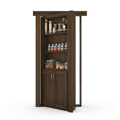 Hidden Flush Mount Oak Spice Rack Door - Tampa Home & Garden Store