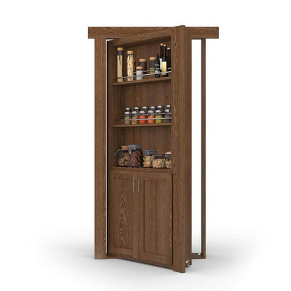 Hidden Flush Mount Oak Spice Rack Door - Tampa Home & Garden Store