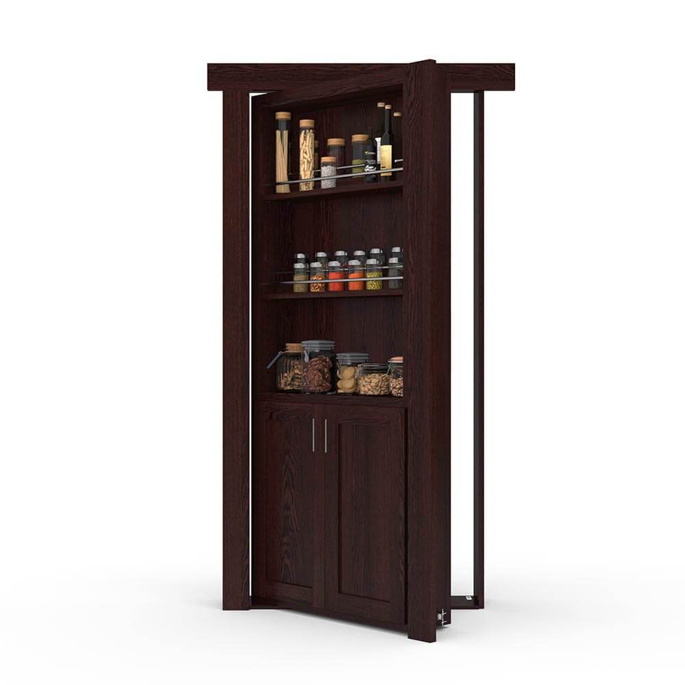 Hidden Flush Mount Oak Spice Rack Door - Tampa Home & Garden Store