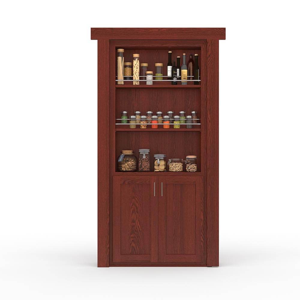 Hidden Flush Mount Oak Spice Rack Door - Tampa Home & Garden Store