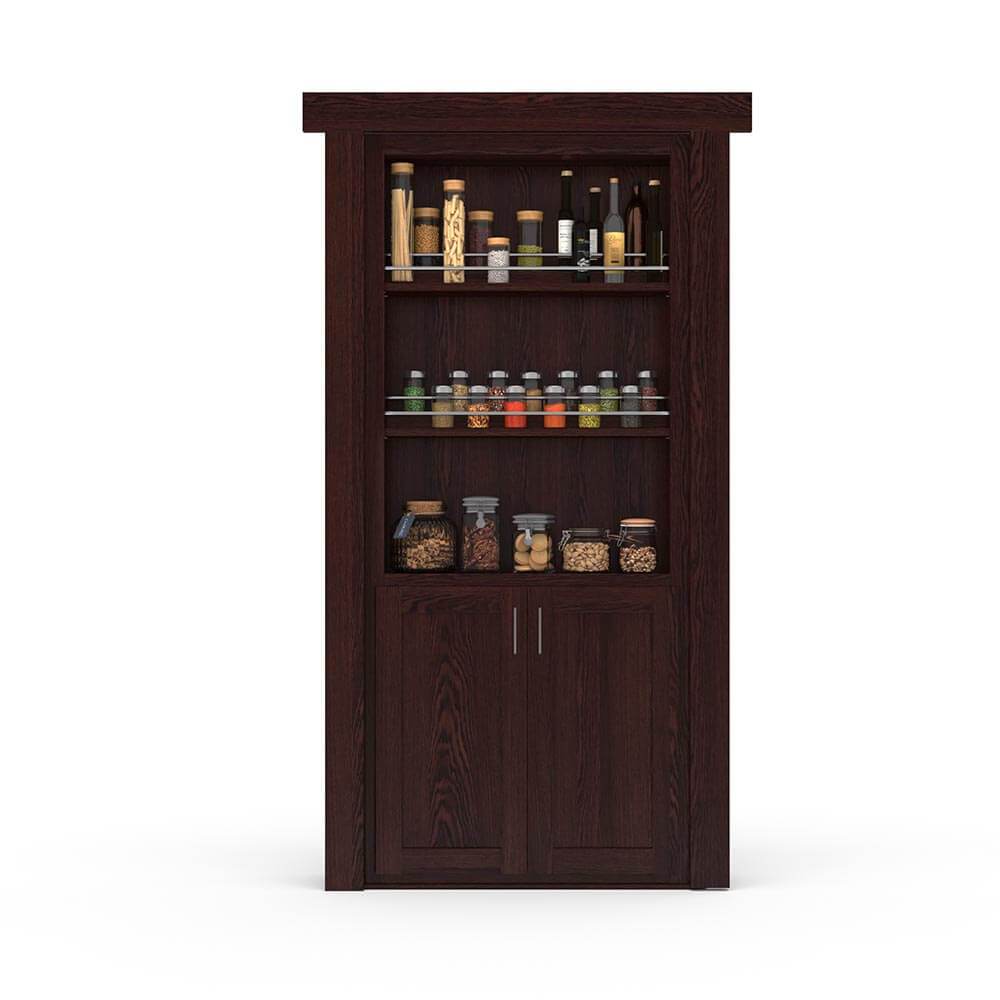 Hidden Flush Mount Oak Spice Rack Door - Tampa Home & Garden Store