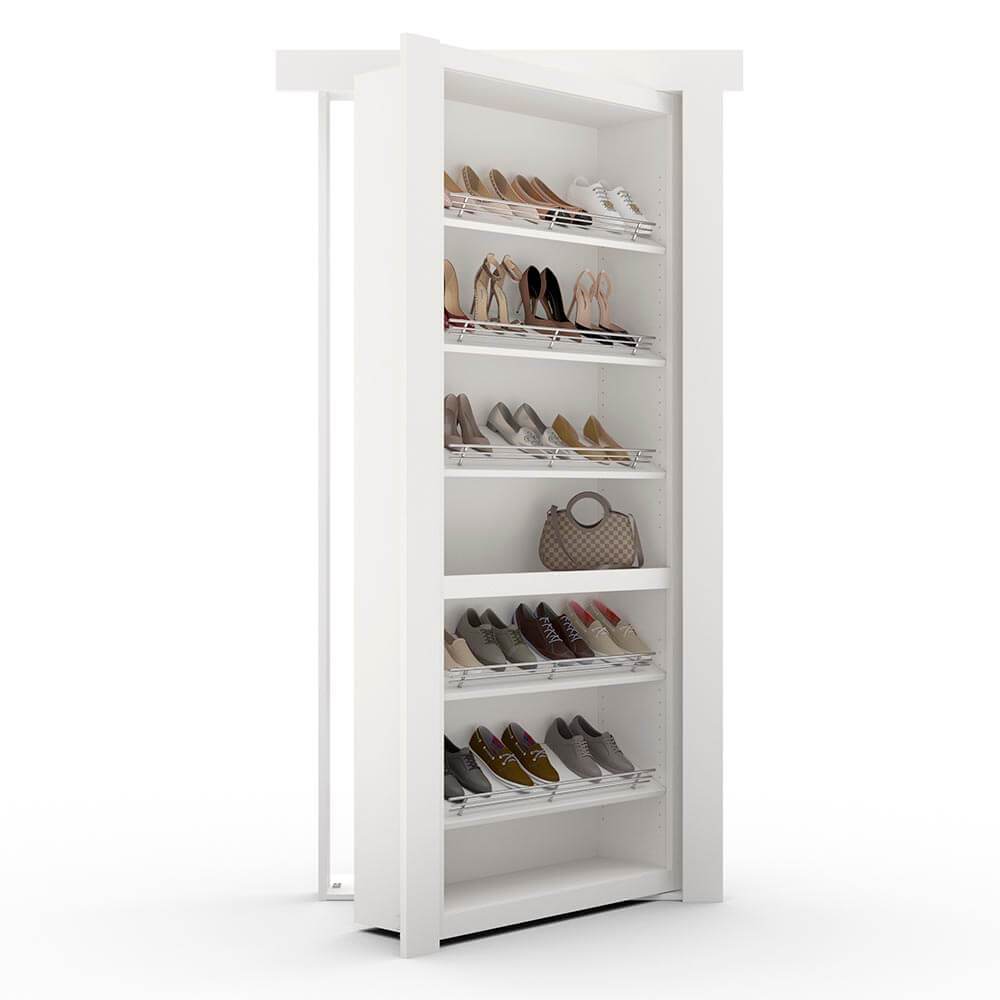 Hidden Flush Mount Paint Grade Shoe Rack Door - Tampa Home & Garden Store