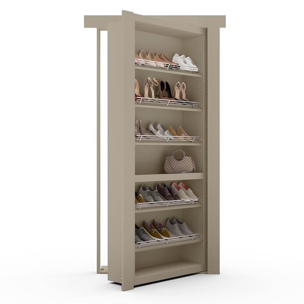 Hidden Flush Mount Paint Grade Shoe Rack Door - Tampa Home & Garden Store