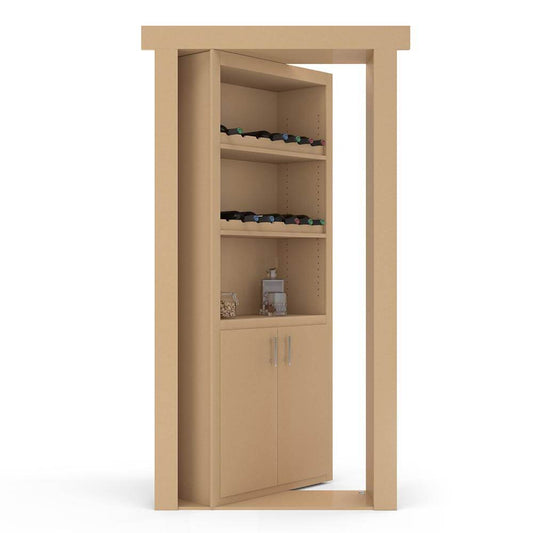 Hidden Flush Mount Paint Grade Wine Rack Door - Tampa Home & Garden Store