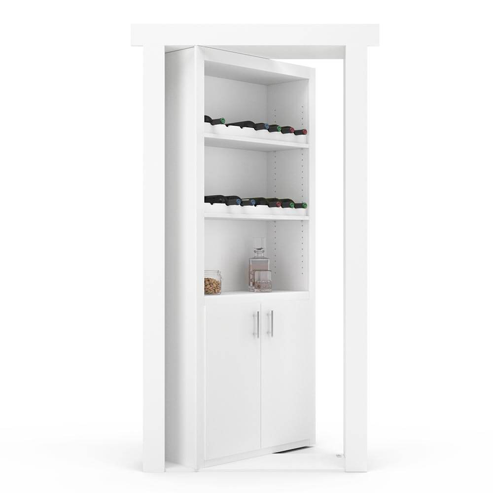 Hidden Flush Mount Paint Grade Wine Rack Door - Tampa Home & Garden Store