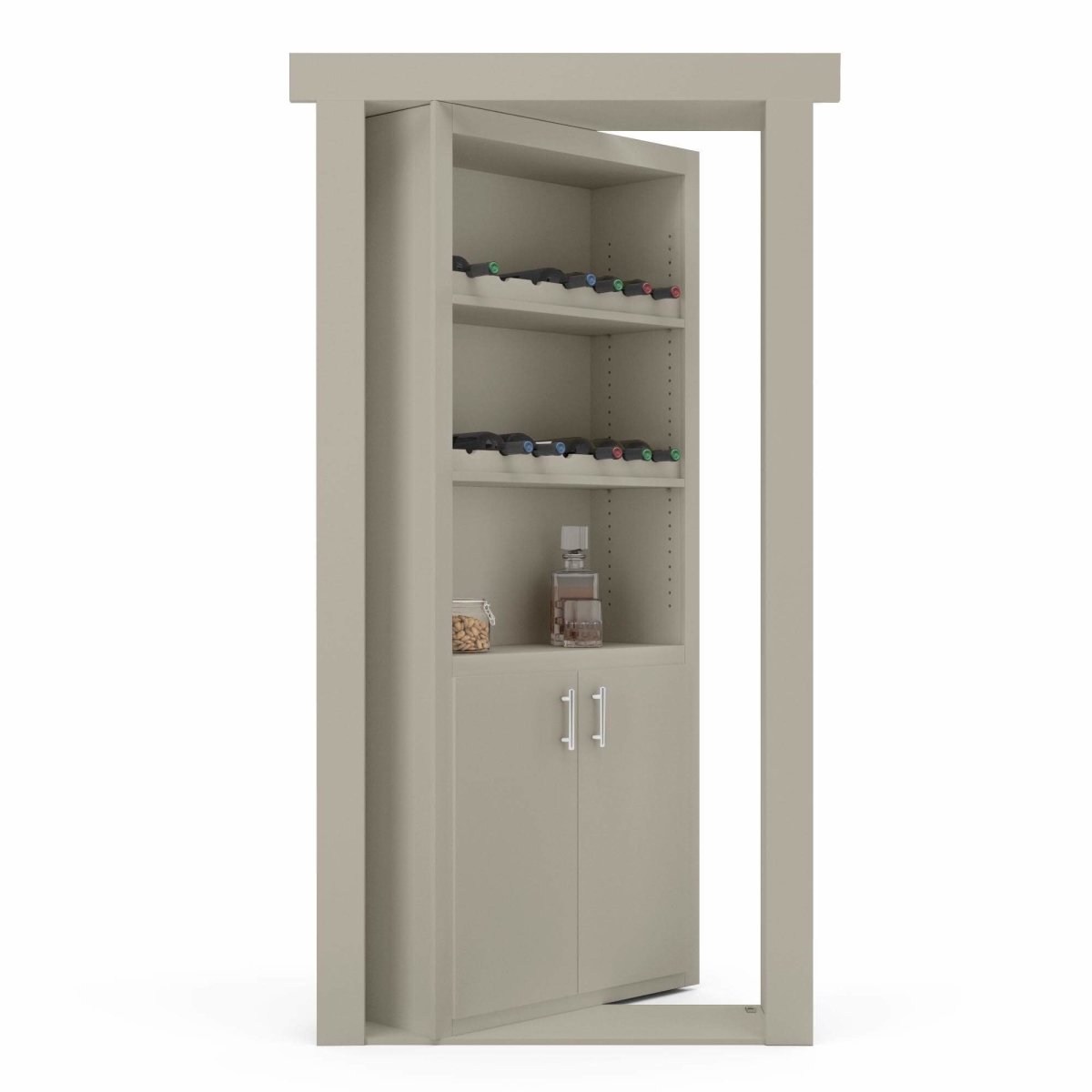 Hidden Flush Mount Paint Grade Wine Rack Door - Tampa Home & Garden Store