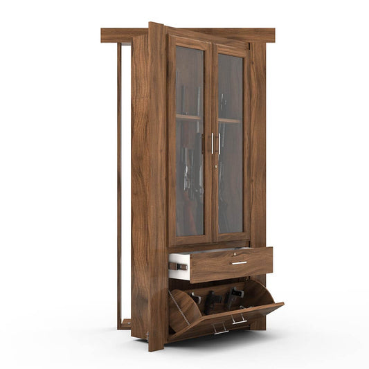 Hidden Flush Mount Walnut Gun Cabinet Door - Tampa Home & Garden Store