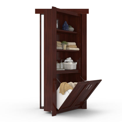 Hidden Flush Mount Walnut Hamper Door - Tampa Home & Garden Store