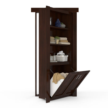 Hidden Flush Mount Walnut Hamper Door - Tampa Home & Garden Store