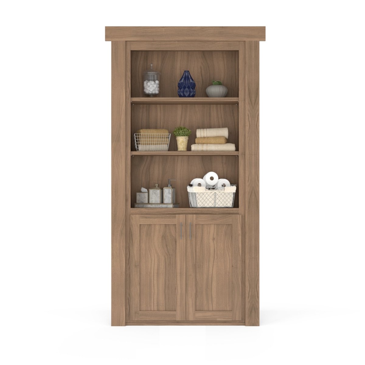 Hidden Flush Mount Walnut Hamper Door - Tampa Home & Garden Store