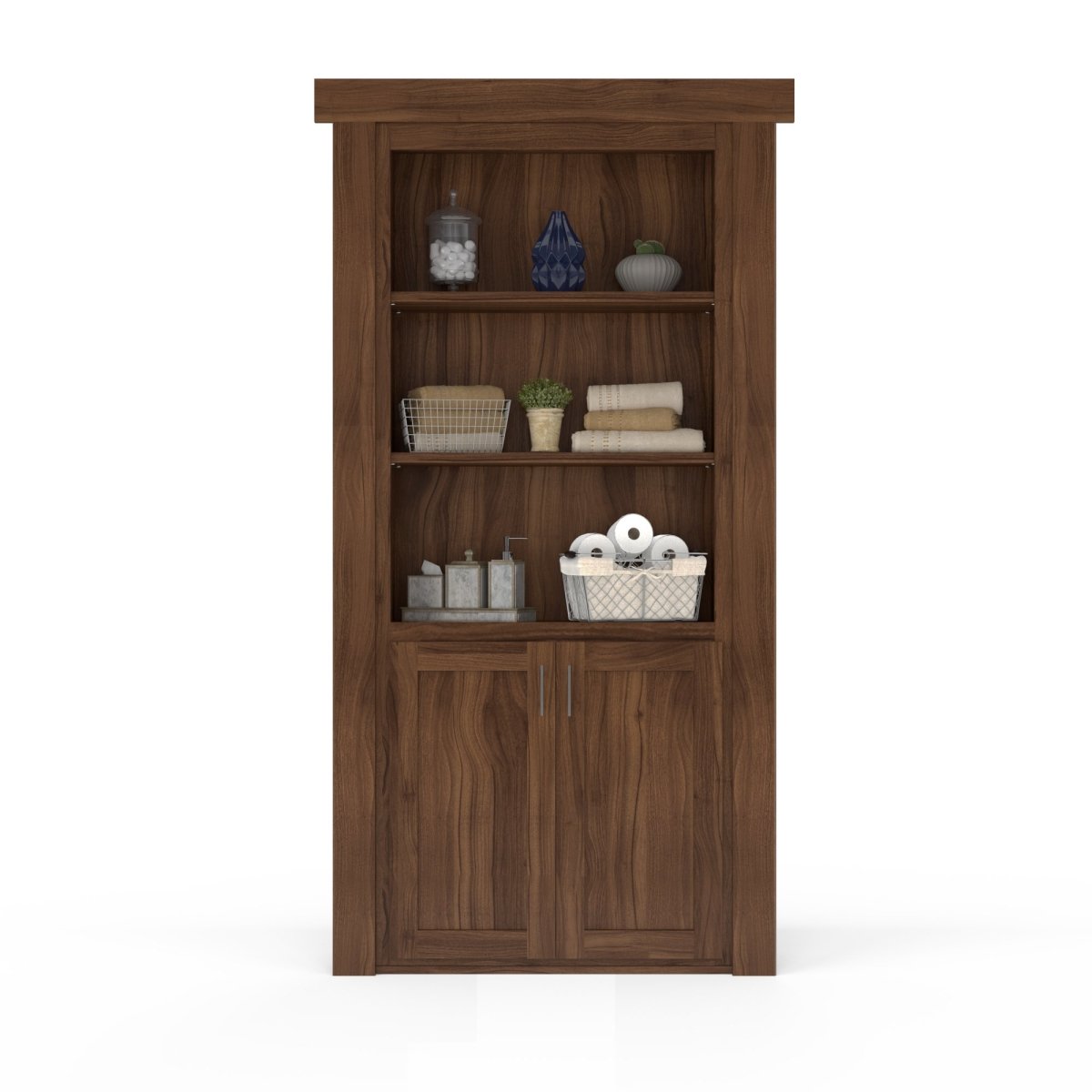 Hidden Flush Mount Walnut Hamper Door - Tampa Home & Garden Store