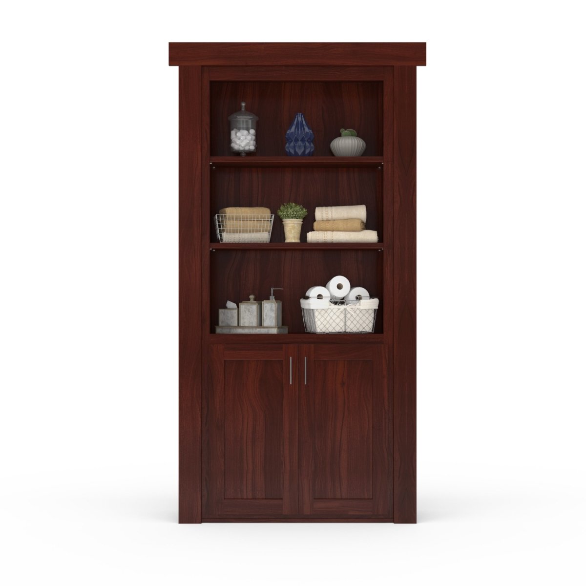 Hidden Flush Mount Walnut Hamper Door - Tampa Home & Garden Store