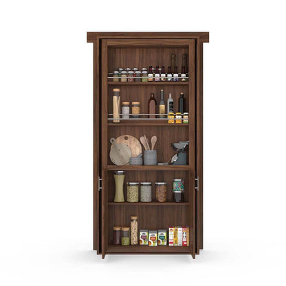 Hidden Flush Mount Walnut Pantry Door - Tampa Home & Garden Store