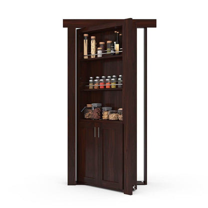 Hidden Flush Mount Walnut Spice Rack Door - Tampa Home & Garden Store