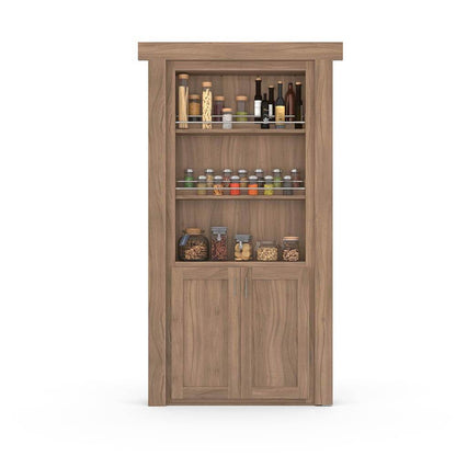 Hidden Flush Mount Walnut Spice Rack Door - Tampa Home & Garden Store