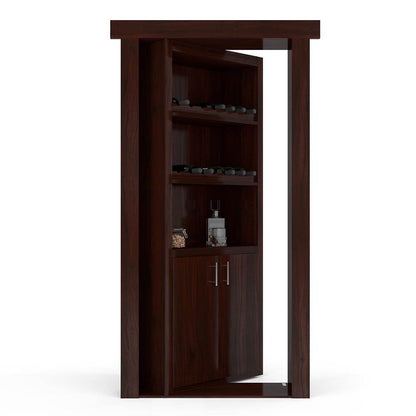 Hidden Flush Mount Walnut Wine Rack Door - Tampa Home & Garden Store