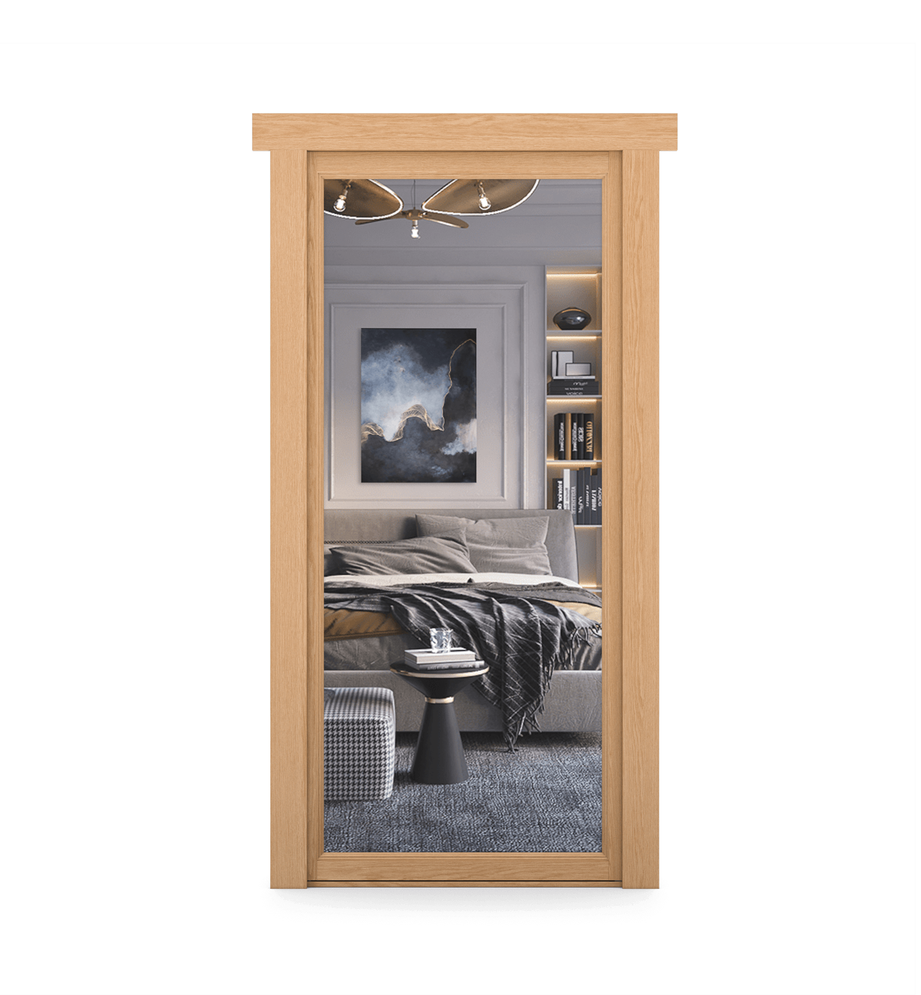 Hidden Oak Mirror Door - Tampa Home & Garden Store